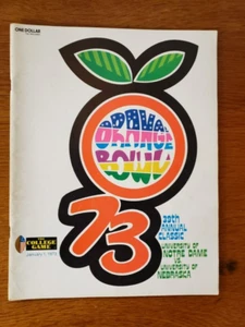 1973 Orange Bowl Football Program Nebraska Cornhuskers vs Notre Dame Irish - Picture 1 of 3