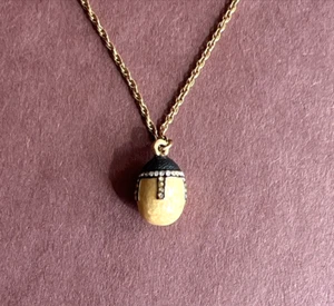 Vintage Faberge Miniature Castellated Egg Pendant Metropolitan Museum of Art - Picture 1 of 11