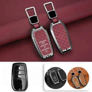 Zinc Alloy Leather Car Key Case Cover For Toyota Camry Prado Innova Highlander - Picture 1 of 16