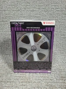 Verbatim Digital Movie DVD+Recordable 5 Disc Pack, 120 Min 4.7 GB NEW SEALED - Picture 1 of 4