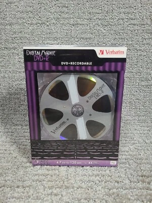 Verbatim Digital Movie DVD+Recordable 5 Disc Pack, 120 Min 4.7 GB NEW SEALED - Image 1 of 4