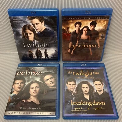 Twilight Saga Blu-ray Complete Set Twilight New Moon Eclipse Breaking Dawn 1 & 2 - Image 1 of 4