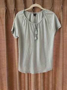 Eddie Bauer Damen Petite Lg mintgrün Mtn Meadow kurzärmliges T-Shirt Oberteil neu mit Etikett - Bild 1 von 8