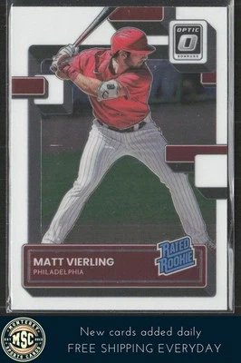 Matt Vierling 2022 Donruss Optic #85 RC Philadelphia Phillies - Image 1 of 2