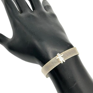 Vintage Sterlingsilber Mesh Armband weibliche Frau Charm feministisch Profi Auswahl - Bild 1 von 9