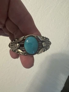 Bracciale turchese vintage Maisel Trading Post epoca Fred Harvey - Foto 1 di 6