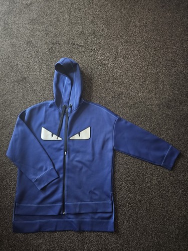 Felpa con cappuccio donna Fendi taglia M blu navy