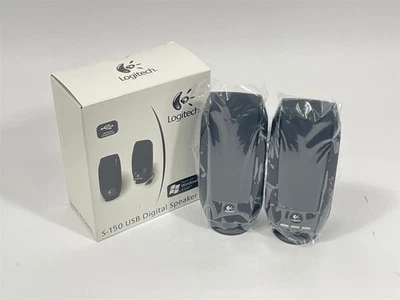 NEW Open Box Logitech S-150 USB Stereo Digital Speakers 980-000028 - Black  - Image 1 of 4