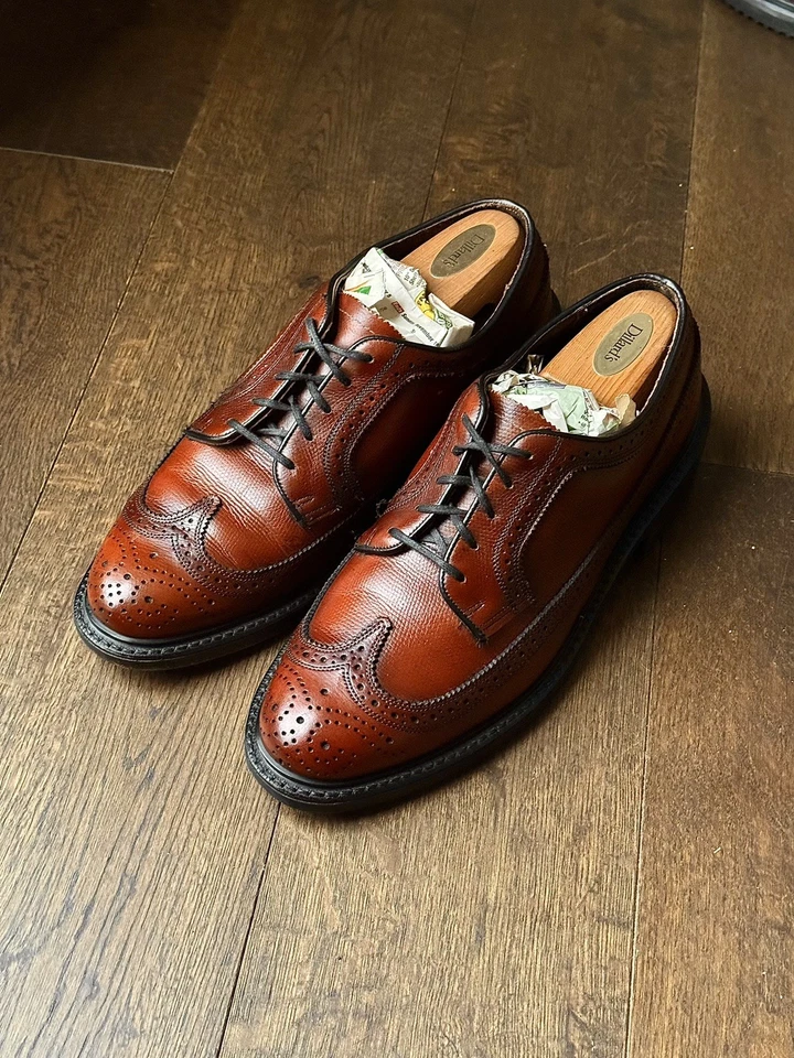 Zapatos de Vestir Stafford Ala Larga Punta de Ala Cuero Talla 10.5 Hechos en EE. UU. Foto 1 de 4