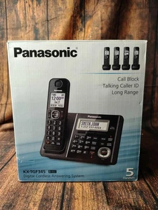 Sistema de contestador de teléfonos inalámbricos digitales Panasonic KX-TGF345 5 teléfonos - Imagen 1 de 10