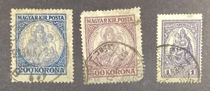 Hungary Stamps 1921 #378~387 Madonna & Child Group of 3 Different UH - Picture 1 of 1