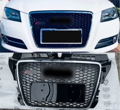 适用于奥迪 A3 S3 RS3 前保险杠 Henycomb Grille Grill 2008 09 - 2010 - 2012 — 第 1/4 张图片