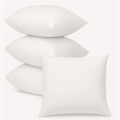 Pack of 4 Throw Pillows Insert Ultra Soft Bed & Couch Sofa Decorative Pillows - Image 1 of 4