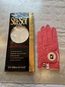 Vintage Footjoy Sta-Sof Pink Golf Glove Womens Small Rare 90s
