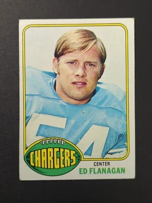 1976 Topps #157 - Ed Flanagan, San Diego Chargers, Very Good Condition, NFL - Image 1 of 4