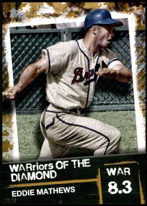 Eddie Mathews 2020 Topps WARriors of the Diamond 5x7 Gold #WOD-46 /10 Braves 
