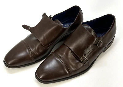 Bruno Marc New York Lateral Doble Hebilla Hutchingson-2 Hombre’s 7 1/2 Marrón Foto 1 de 4