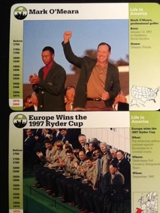 Grolier Golf  Lot of 2: Mark O'Meara w/Tiger Woods & Europe Wins 97 Ryder Cup - Bild 1 von 2