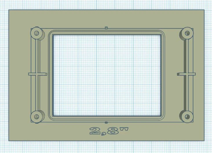 Einbaurahmen LCD Display, Nextion, OLED, TFTs, optional mit Echtholzoberfläche - Bild 1 von 1