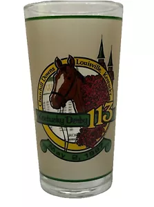 Tazza di vetro vintage Kentucky Derby 1987 da collezione Churchill Downs - Foto 1 di 13
