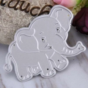 Troqueles de corte de elefante animal plantilla de metal álbum de recortes manualidades - Imagen 1 de 8