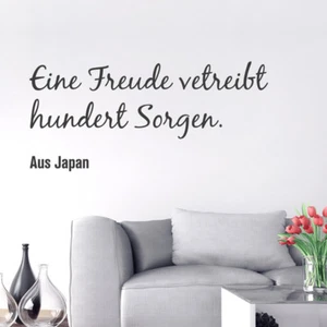 Wandtattoo Zitat "Eine Freude vertreibt..." Wandsticker Wandaufkleber Wanddeko - Bild 1 von 2