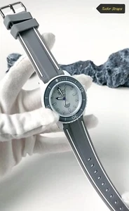 Blancpain X Swatch - Fifty Fathoms Antarctic Ocean Strap - GREY STRAP ONLY - Picture 1 of 4