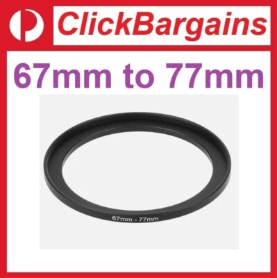 FOTOWORX 67mm to 77mm Step Up Metal Lens Filter Adapter Ring / Stepping 67-77 mm - image 1 of 3