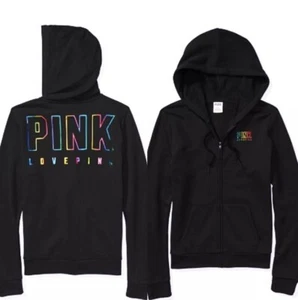 Victoria's Secret Pink Rainbow Foil Everyday Lounge Full Zip XL. - Bild 1 von 3