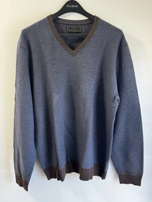 Suéter Pullover Jos.A.Bank Cuello en V, Suave 80% Lana, 20% Nylon, XL Foto 1 de 3