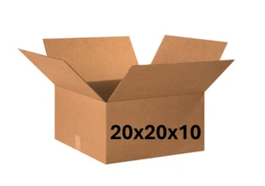 CAJA DE CARTÓN 20" X 20" X 10" - 200 lb - PAQUETE DE 5 CAJAS - Imagen 1 de 4
