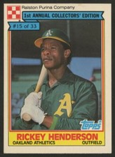 1984 TOPPS RALSTON PURINA RICKEY HENDERSON #15