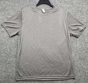 ALO Mens Charcoal Gray Training Performance Short Sleeve Shirt Size M Stretch - Picture 1 of 8