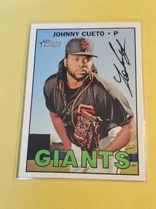 2016 Topps Heritage #588 Johnny Cueto San Francisco Giants White Sox KC - Picture 1 of 2