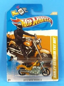 HOT WHEELS 2011 HARLEY-DAVIDSON FAT BOY 2012 NEW MODELS FREE S&H IN BOX   1/64 - Picture 1 of 4