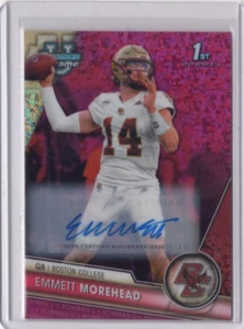 EMMETT MOREHEAD NCAA 2023 Bowman Chrome U Fushia RC Auto 127/150 #40 Card - Picture 1 of 2
