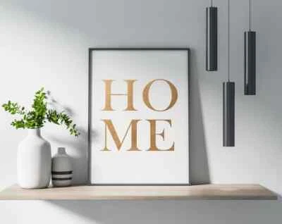 Fancy Sweet Copper Home Word Quote Poster Premium Quality Choose your Size - Image 1 of 4