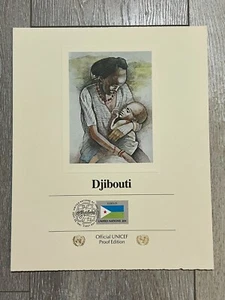 Djibouti Flag Stamps Official UNICEF Proof Edition of First Day of Issue, '81 - Picture 1 of 1