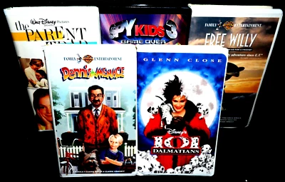 Dennis The Menace 101 Dalmatians Free Willy Parent Trap Spy Kids 3 VHS Classics - Image 1 of 4