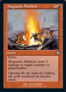 MTG MAGMATIC SINKHOLE FOIL EXC - VORAGINE MAGMATICA - MH2 RETRO EN - MAGIC - Picture 1 of 1