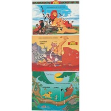 UGANDA 1997 DISNEY - RE LEONE - 3 BF - COME FOTO MNH MF77163