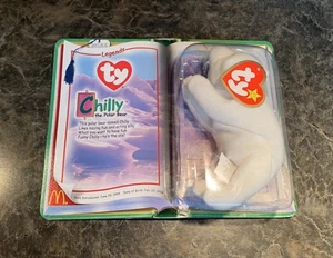 Vintage 1999 McDonald's TY Chilly The Polar Bear Mini Beanie Baby Tag Errors - Picture 1 of 12