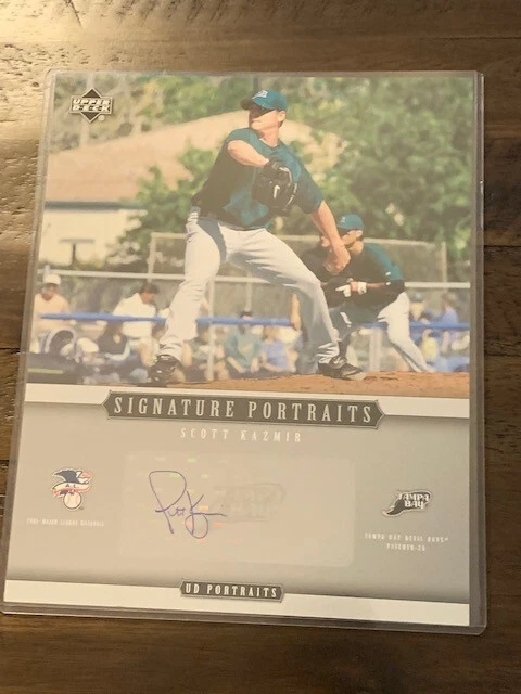 Auténtica foto autografiada de Scott Kazmir 8X10 cubierta superior Foto 1 de 1