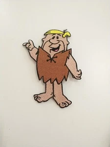 Vintage Barney Rubble Feuersteine bestickt Bügelbild Patch Neu  - Bild 1 von 1