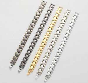 Armband Edelstahlkette Armkette Silber Gold 21 cm Herren Damen Magnetarmband - Bild 1 von 23