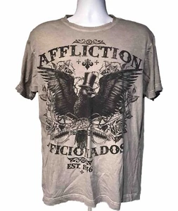 Vintage Affliction t shirt Women’s Sz XL graphic Aficionados Crewneck - Picture 1 of 8