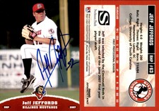 Jeff Jeffords Signed 2007 Grandstand Billings Mustangs #NNO Card Auto
