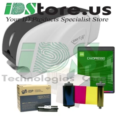 IDP Smart 31D Dual Side Complete Photo ID Card Printer System  - Image 1 of 4