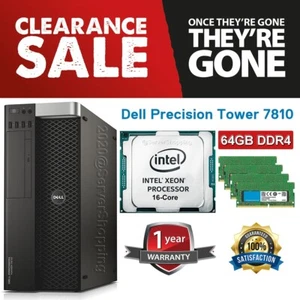 Dell Precision T7810 Xeon E5-2683V4 16-Core 64GB DDR4 Quadro K2200 4GB 512GB SSD - Afbeelding 1 van 7