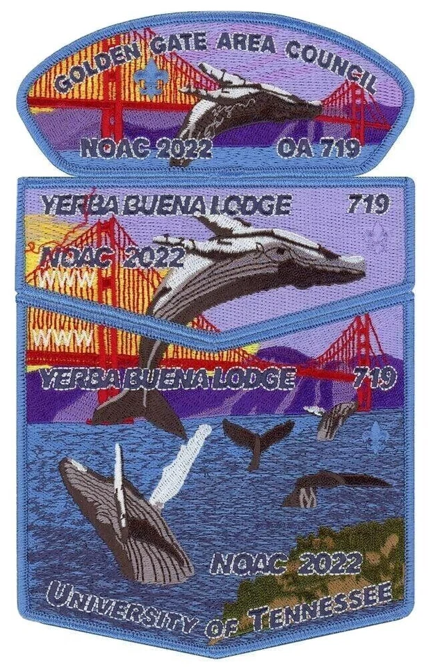 Boy Scout OA 719 Yerba Buena Lodge Golden Gate Area Council 2022 NOAC CSP Set BL - Image 1 of 1
